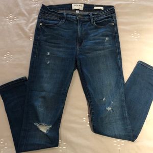 FRAME DENIM size 27 ankle length distressed jeans